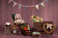 Backdrops for photo studio with Easter holiday theme Royalty Free Stock Photo