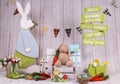 Backdrops for photo studio with Easter holiday theme Royalty Free Stock Photo