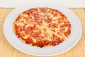 Backed pizza with pinapple and ham Royalty Free Stock Photo