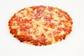 Backed pizza with pinapple and ham Royalty Free Stock Photo