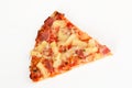 Backed pizza with pinapple and ham Royalty Free Stock Photo