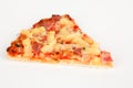Backed pizza with pinapple and ham Royalty Free Stock Photo