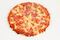 Backed pizza with pinapple and ham Royalty Free Stock Photo