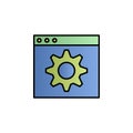 Backend, coding color gradient vector icon