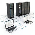Backend coding 3D illustration
