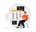 Backend development coding and programming. Programmer and engineering write code. Software developer. Illustration