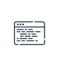 backend icon vector from programming concept. Thin line illustration of backend editable stroke. backend linear sign for use on Royalty Free Stock Photo