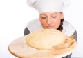 Backer with bread dough Royalty Free Stock Photo