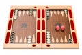 Backgammon board game. 3d rendering