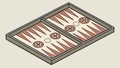 Backgammon board game setup, strategy, leisure, vector design Generative AI Royalty Free Stock Photo