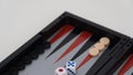 Backgammon board game close-up Royalty Free Stock Photo