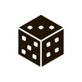 Backgammon dice icon on white background. Eps 10 flat style. Royalty Free Stock Photo