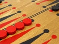 Backgammon game board and pieces Royalty Free Stock Photo