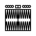 backgammon game board table line icon vector illustration