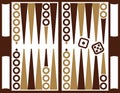 Backgammon game with dices