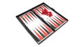 Backgammon game isolated on a white background Royalty Free Stock Photo