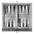 Backgammon Game vintage illustration Royalty Free Stock Photo