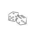 Backgammon hand drawn sketch icon. Royalty Free Stock Photo