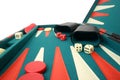 Backgammon Over White Royalty Free Stock Photo