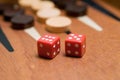 Backgammon with red dice