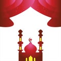 Backgraund ramadan kareem red color gradien