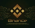 Backgroun blockchain binance design collection