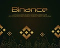 Backgroun blockchain binance design collection