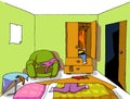 Background 08 teenage room Royalty Free Stock Photo