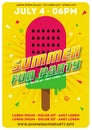 SUMMER FUN / ICE CREAM PARTY VECTOR POSTER