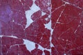 Dark red wine cracked revealing white background marble wall Royalty Free Stock Photo