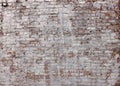 pale rough and grunge red brick painted with white silver stain wall medium close up texture background Royalty Free Stock Photo