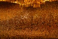 shining multi tones golden small tiles wall background