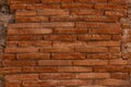 vibrant rough and grunge but well maintained brick wall medium close up texture background Royalty Free Stock Photo