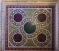 high res geometric square pattern decorative multi color marble mosaic wall detail background