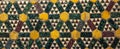 close up of historical horizontal colorful geometric pattern decorative stone floor background Royalty Free Stock Photo