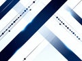 Abstract Blue Geometric Design with Lines and Dots in Modern Graphic Style Royalty Free Stock Photo