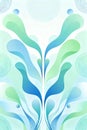 Abstract design with flowing, organic shapes in shades of blue and green. Royalty Free Stock Photo