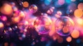 background with an abstract array of floating