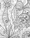 Abstract art for background, adult coloring book, coloring page with the size 8.5x11 inches. Vector illustration