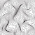 Background of abstract black wavy lines Royalty Free Stock Photo