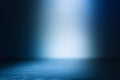 Background of abstract dark concentrate floor scene with mist or fog, spotlight and display Royalty Free Stock Photo