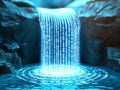 The background of an abstract digital waterfall is a binary code Royalty Free Stock Photo