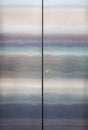 Background Abstract of Elevator Doors with Colors