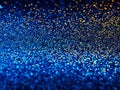 background of abstract glitter lights. blue, gold and black. de focused. Royalty Free Stock Photo