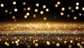background of abstract glitter lights. gold and black. de focused. Royalty Free Stock Photo