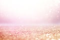 background of abstract gold, pink and silver glitter lights. defocused Royalty Free Stock Photo