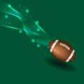 Background abstract green American football ball frame illustration vector Royalty Free Stock Photo