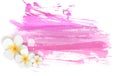 Brushed backgrounds with flowers. Pink colored.
