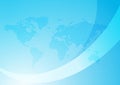Background with abstract map - light blue Royalty Free Stock Photo