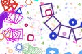 Background abstract motion, particle or random pattern for design. Effect, concept, repeat & vector. Royalty Free Stock Photo